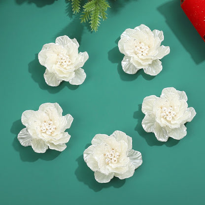 White Acrylic Bead Flower BF13