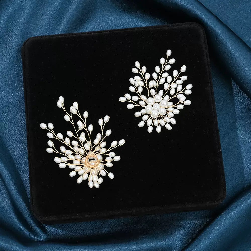 Imitation Pearl Firework Elegant Brooch Hair Accessories