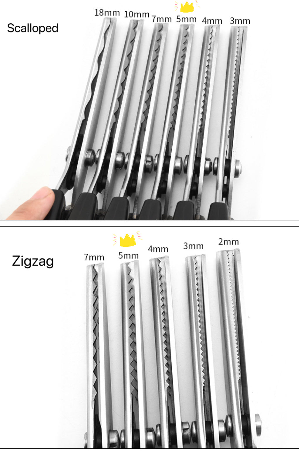 Zigzag Serrated and Scalloped Scissors for Feather/Fabric Cutting