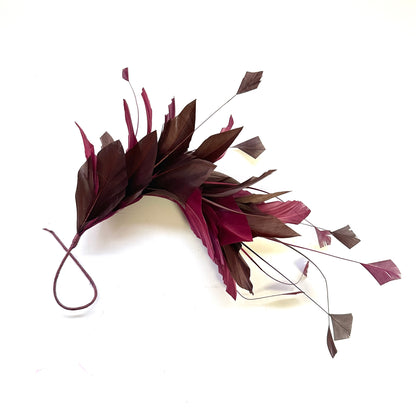 Stripped Diamond Coque & Goose Feather Wired Flower Mount FM082