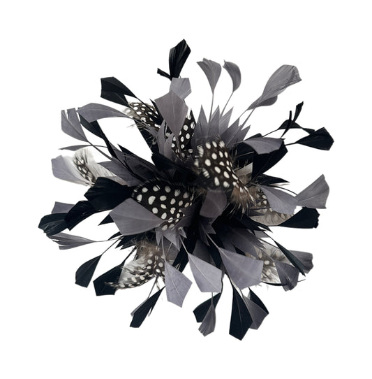 Spiky Centre Goose & Natural Colour Feather Flower Mount