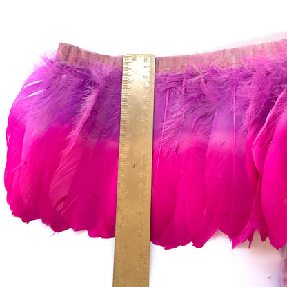 Two Tone Stripped Goose Feather Trim