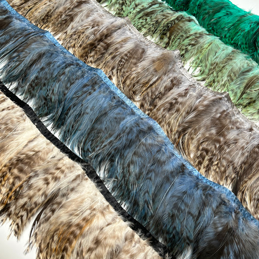 1 Yard Chinchilla Strung Rooster Neck Hackle Feathers Trim