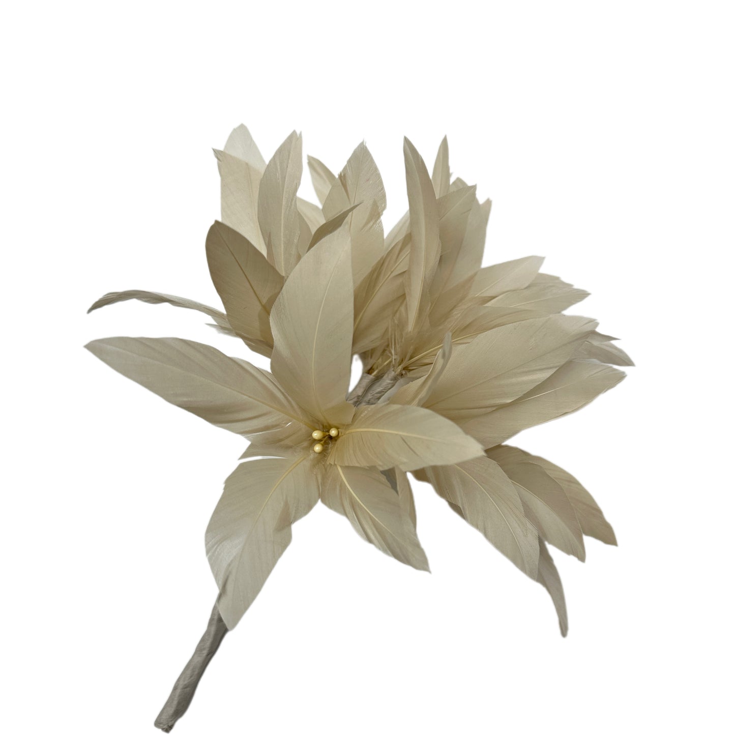 Goose Feather Pom Flower Millinery Hat Mount