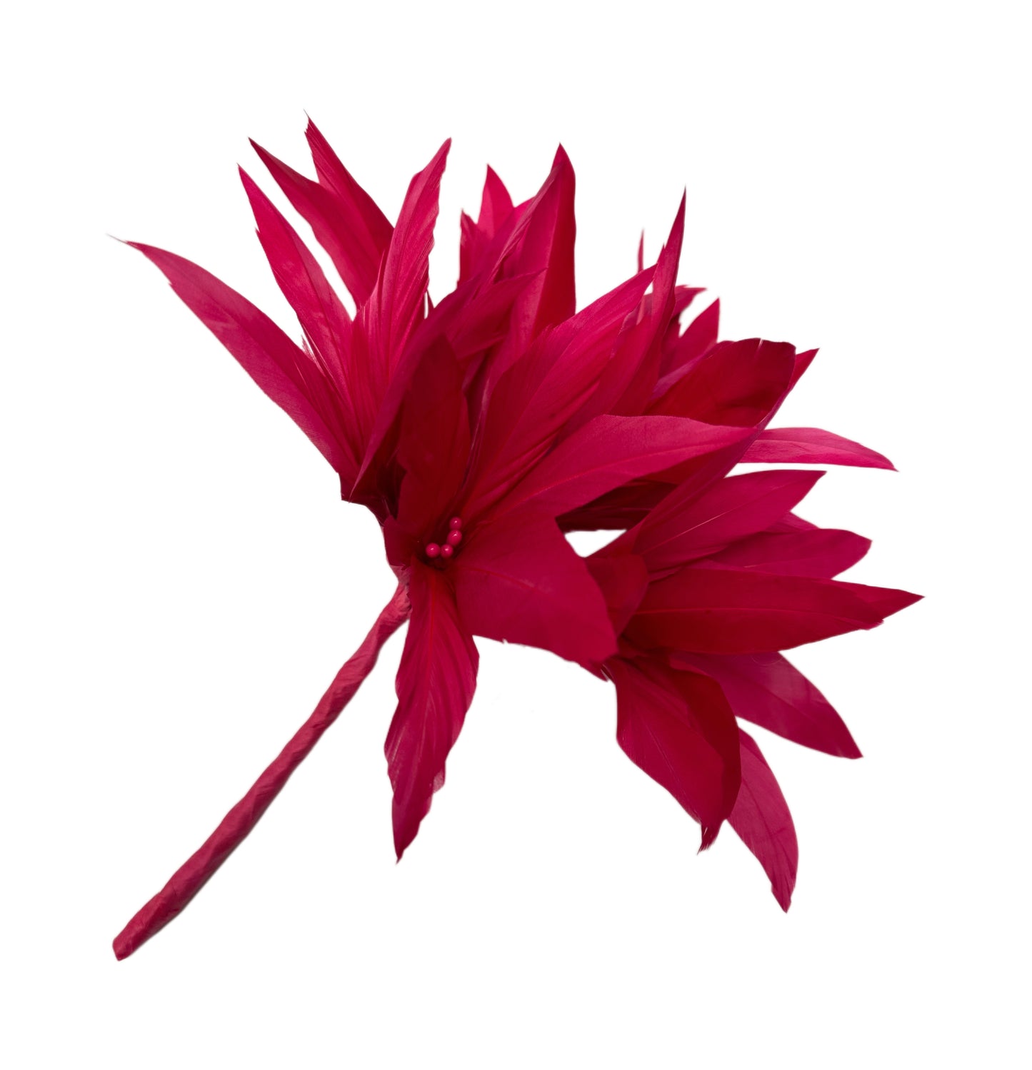 Goose Feather Pom Flower Millinery Hat Mount