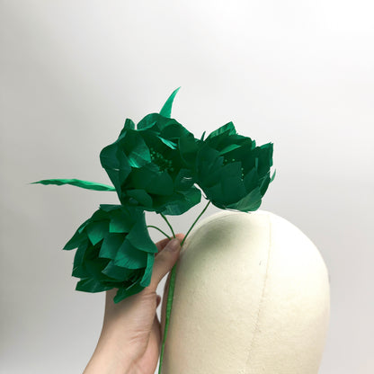 FM045 Three Goose Feather Flowers Set Mount