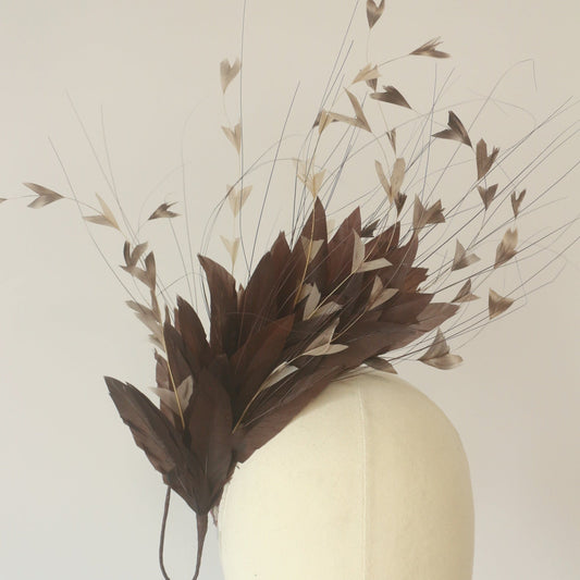 "Starry"/ Handmade Gradient Design Feather Flower Mount