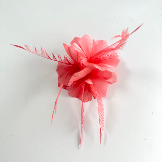 Goose Biot Feather Flower Corsage Brooch