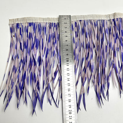 Two Colour Goose Biot Feather Fringe 1 Meter