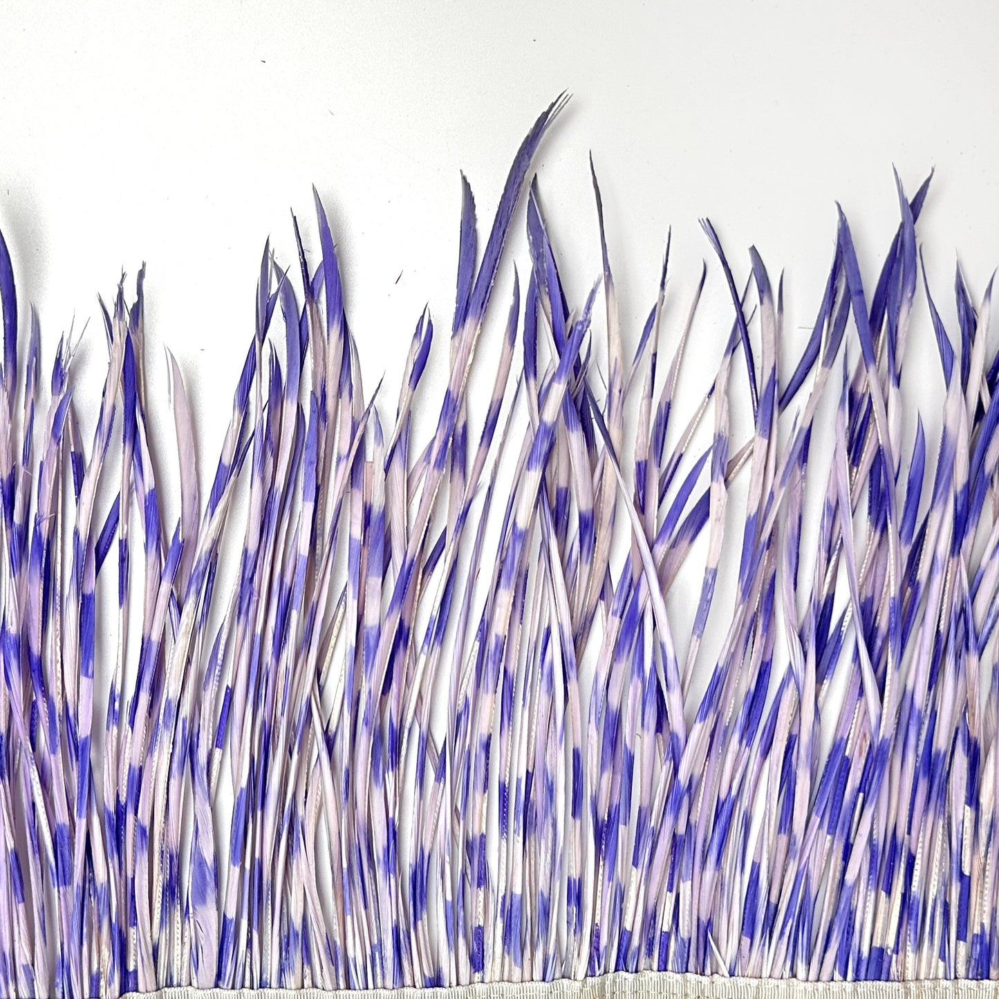 Two Colour Goose Biot Feather Fringe 1 Meter