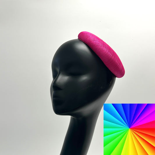 Custom Colour 15cm Sinamay Button Fascinator Base