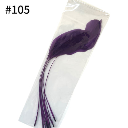 25cm Stripped Coque Feathers - Pack of 10 SF005