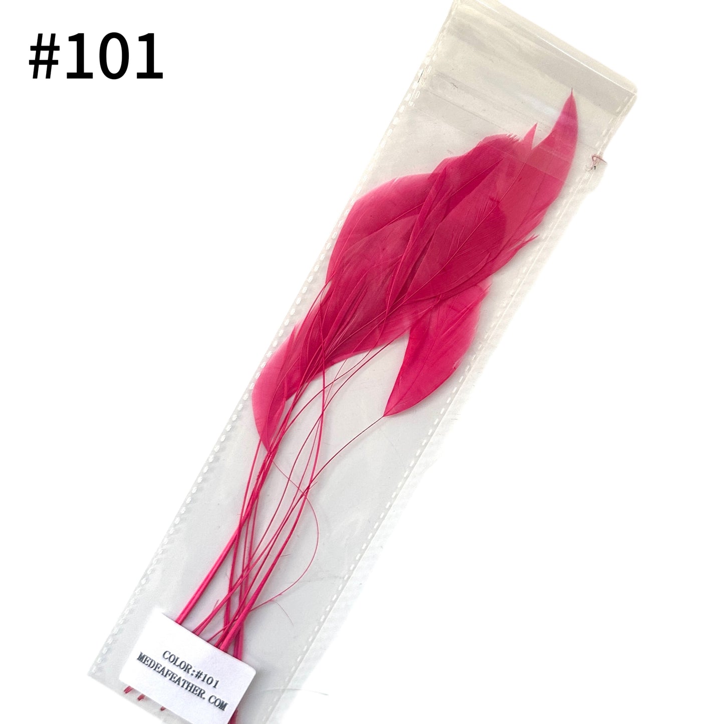 25cm Stripped Coque Feathers - Pack of 10 SF005