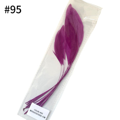 25cm Stripped Coque Feathers - Pack of 10 SF005