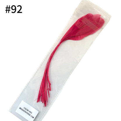 25cm Stripped Coque Feathers - Pack of 10 SF005