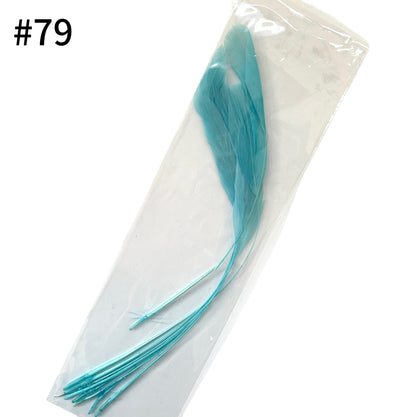 25cm Stripped Coque Feathers - Pack of 10 SF005