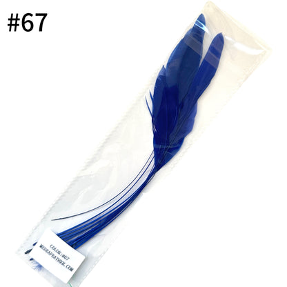 25cm Stripped Coque Feathers - Pack of 10 SF005