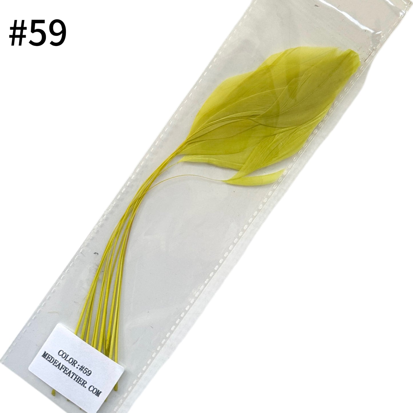 25cm Stripped Coque Feathers - Pack of 10 SF005
