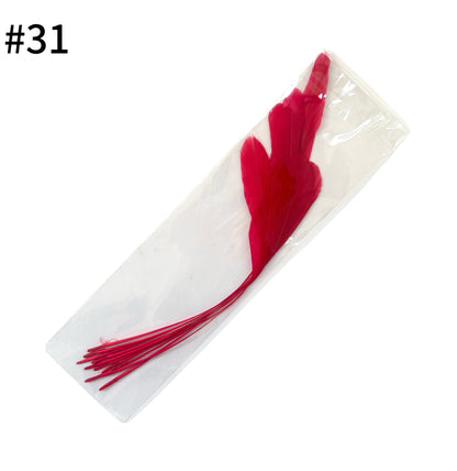 25cm Stripped Coque Feathers - Pack of 10 SF005