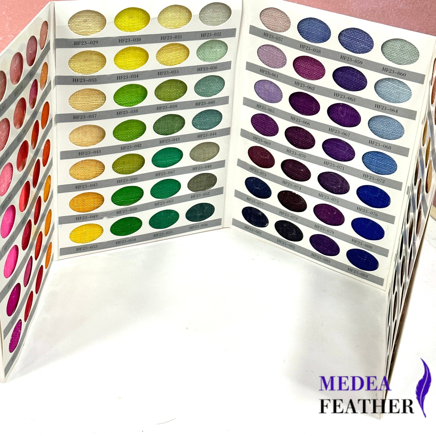 Sinamay Colour Card Chart 112 colours
