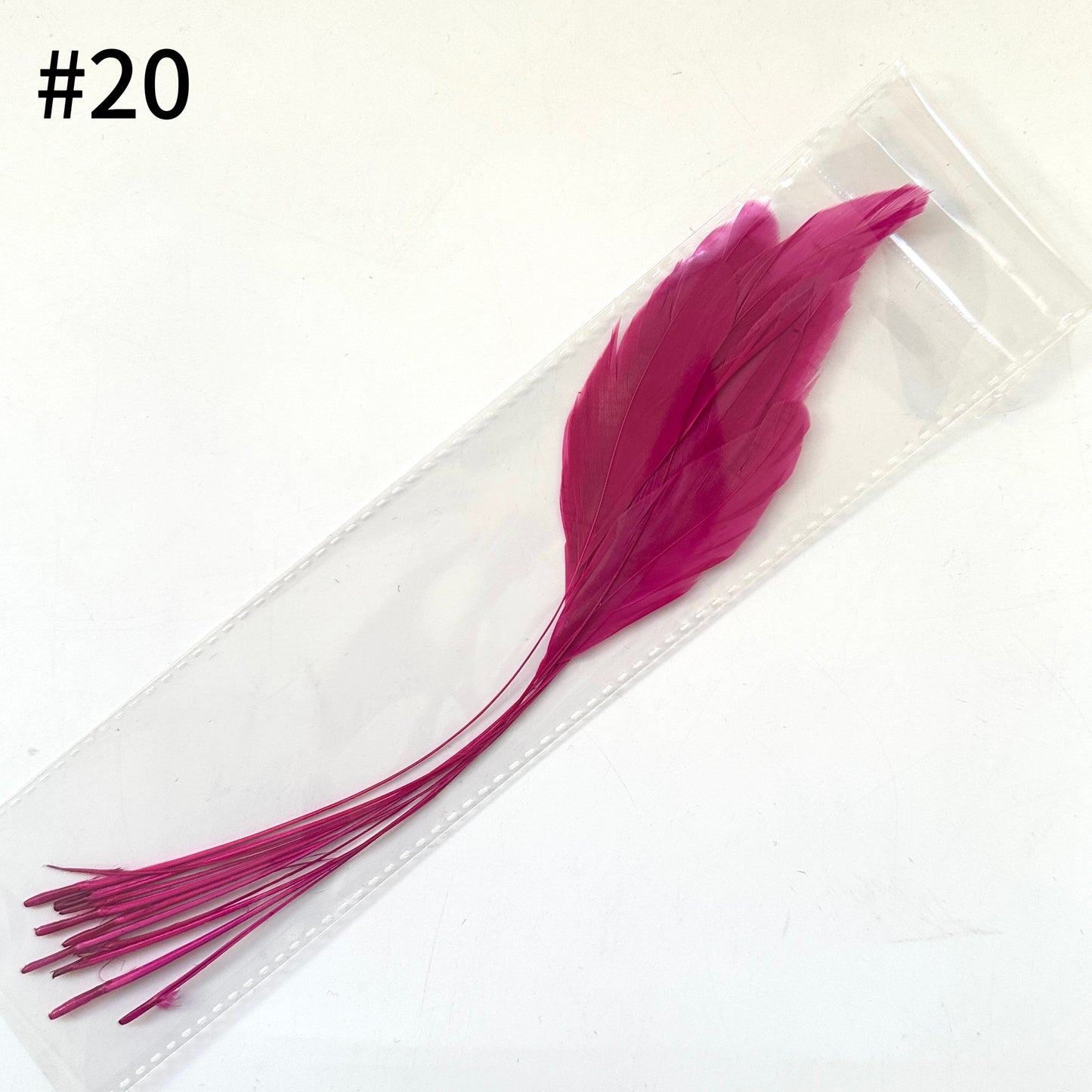 25cm Stripped Coque Feathers - Pack of 10 SF005