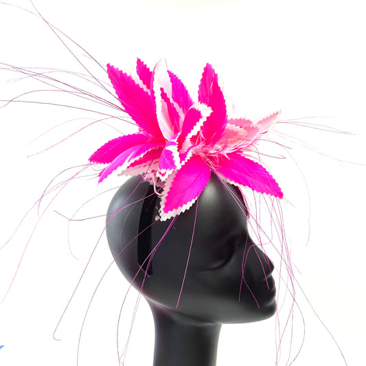 Double Zigzag Layers Goose Feather Flower Mount