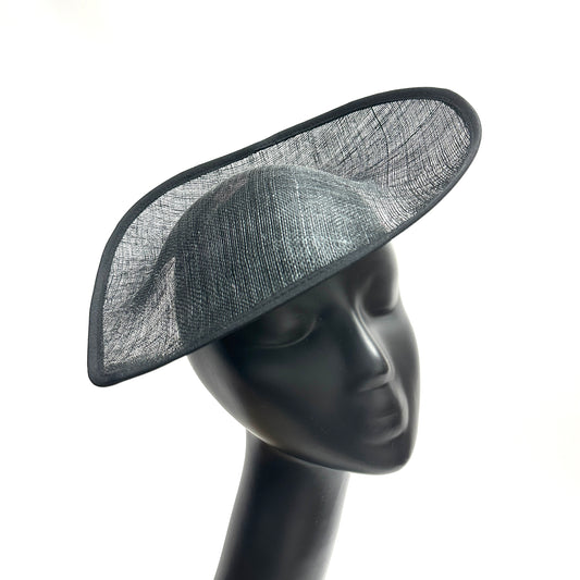 24cm Wide Black Sinamay Hat Base