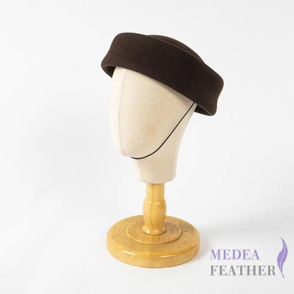 Air Hostess Felt Hat Base with Elastic