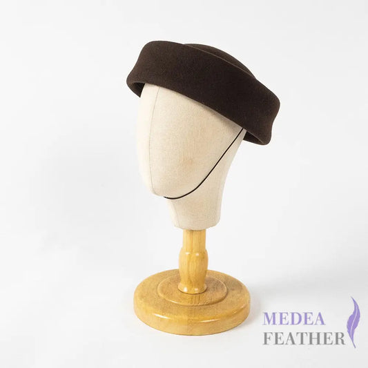 Air Hostess Felt Hat Base with Elastic