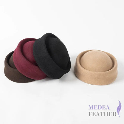 Air Hostess Felt Hat Base with Elastic