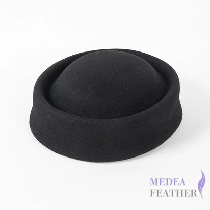 Air Hostess Felt Hat Base with Elastic 52cm (for kids) / Black