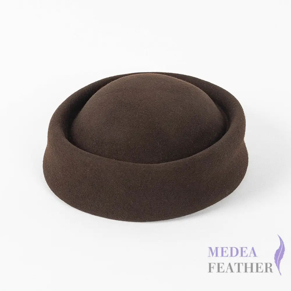 Air Hostess Felt Hat Base with Elastic 52cm (for kids) / Coffee