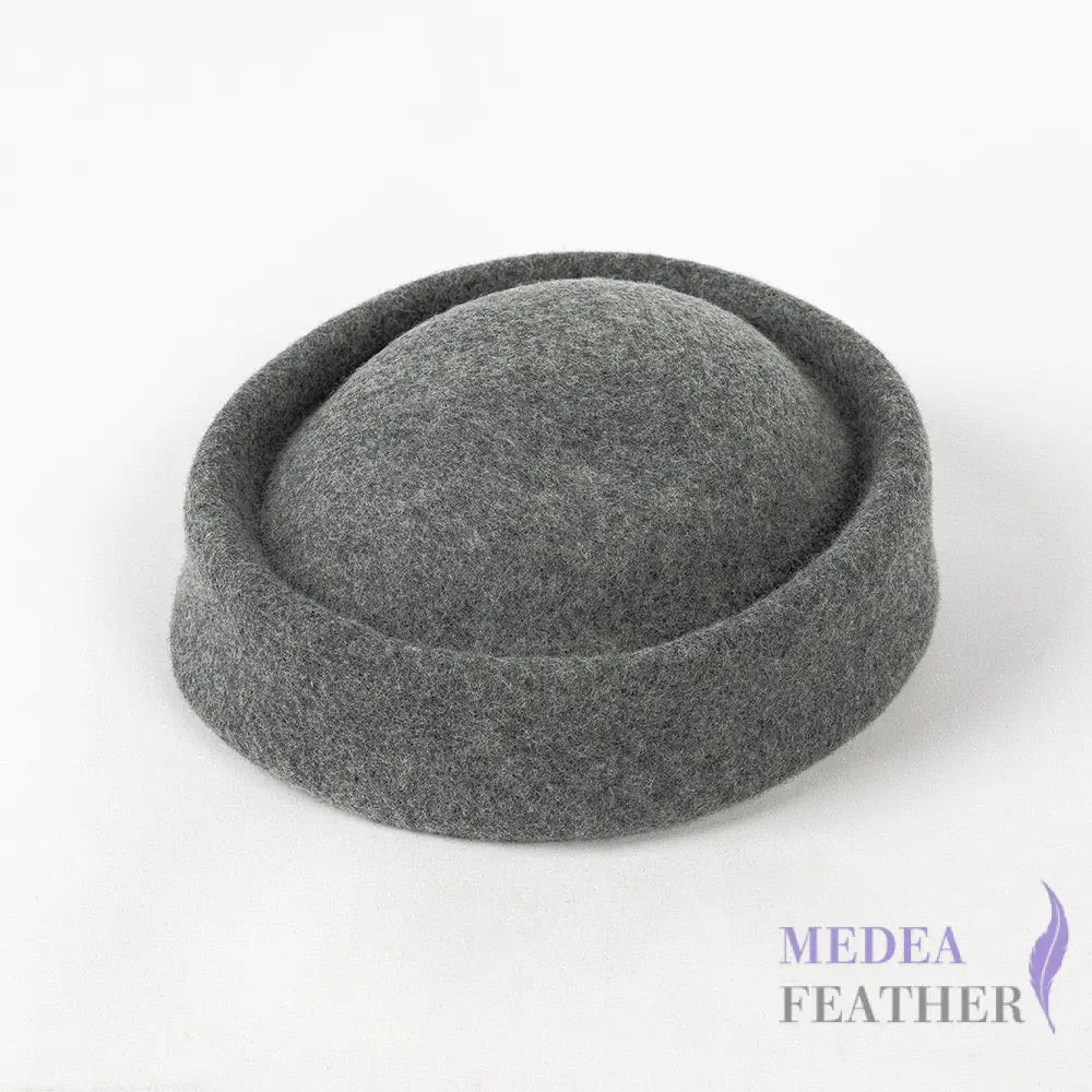 Air Hostess Felt Hat Base with Elastic 52cm (for kids) / Gray