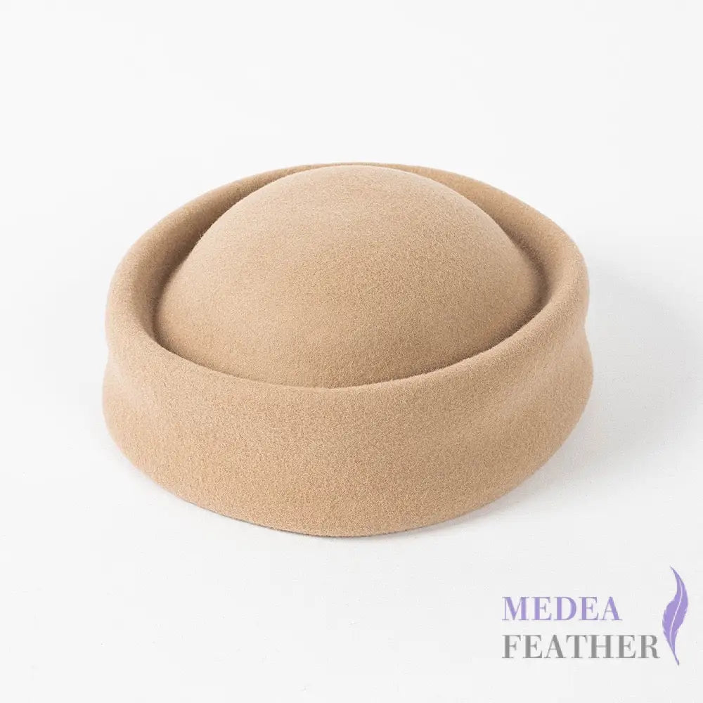 Air Hostess Felt Hat Base with Elastic 52cm (for kids) / Mocha