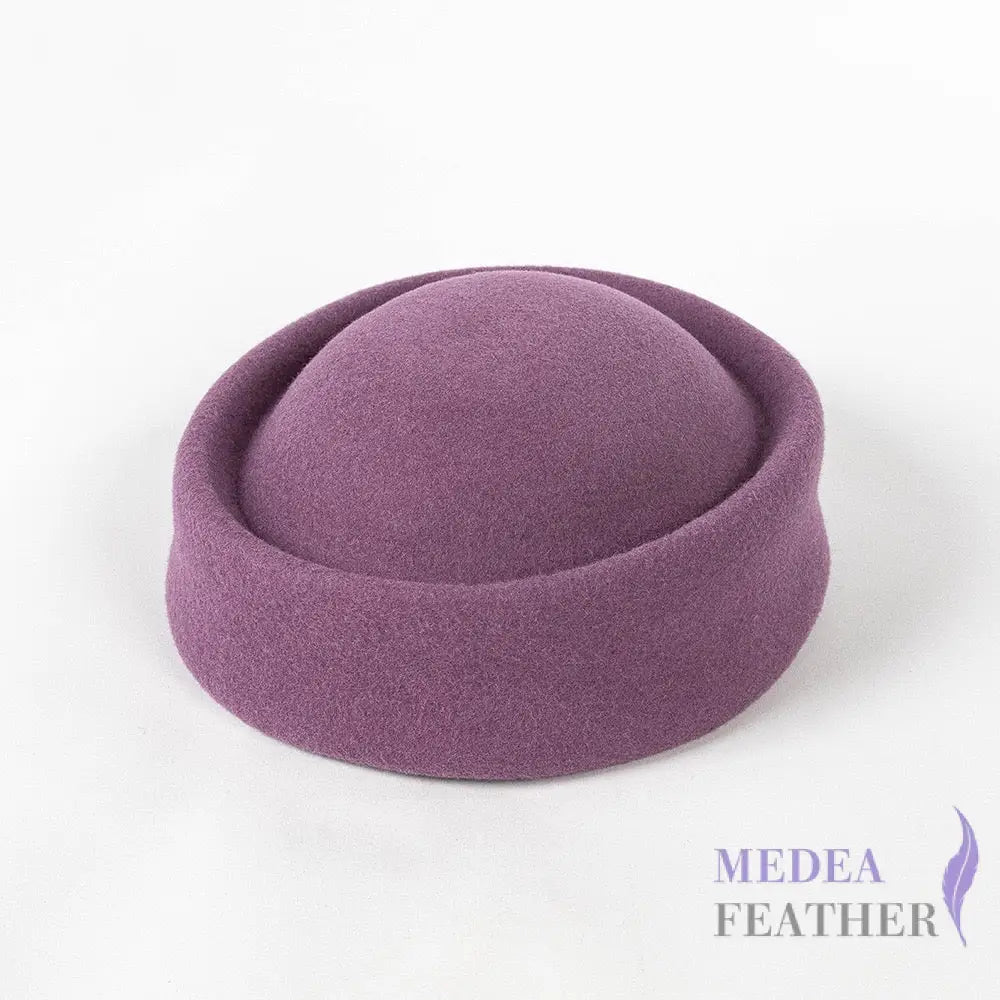 Air Hostess Felt Hat Base with Elastic 52cm (for kids) / Purple