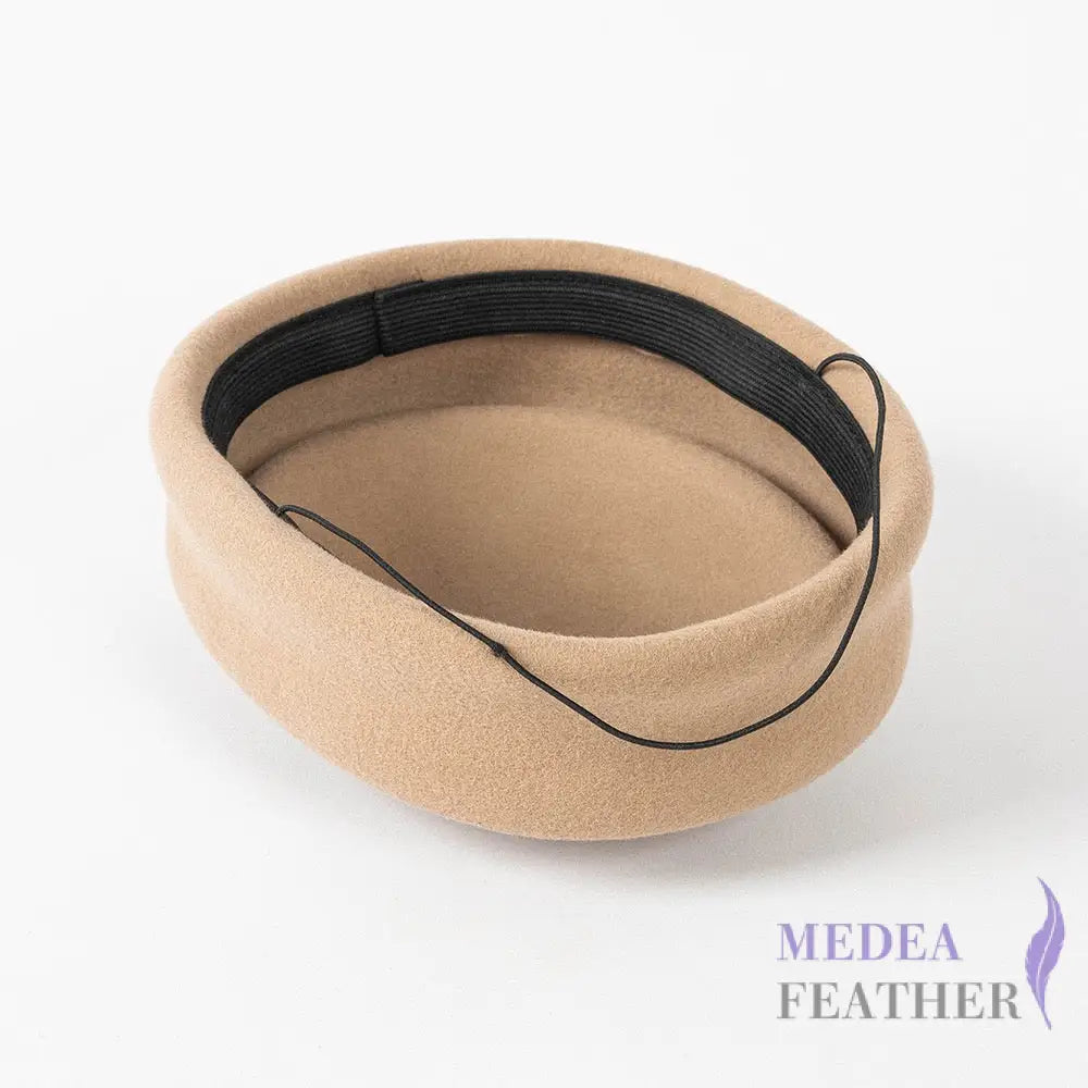 Air Hostess Felt Hat Base with Elastic