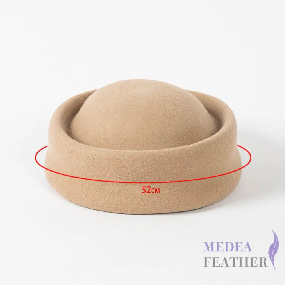 Air Hostess Felt Hat Base with Elastic