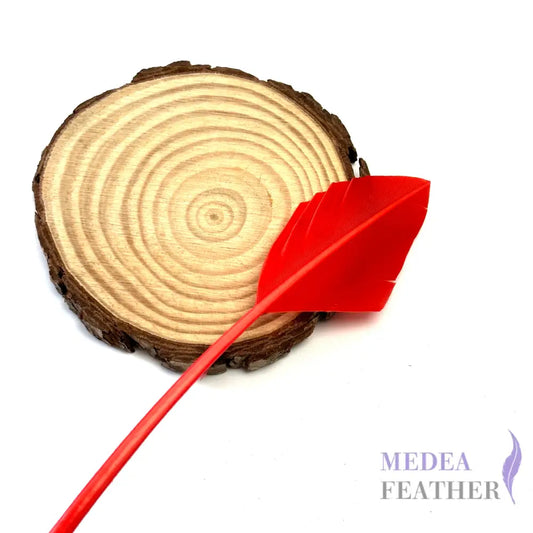 Arrowhead Turkey Quill Feather Burnt Orange
