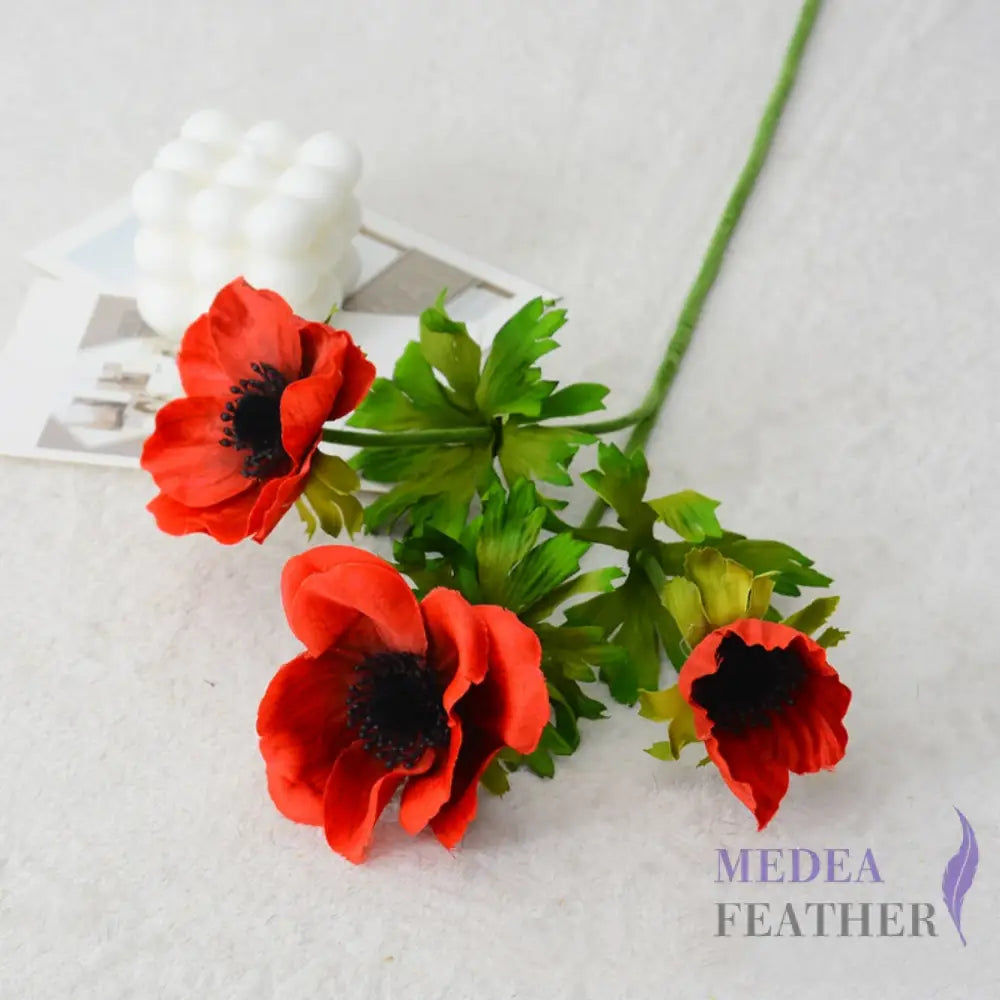 Artificial Anemone Flower - Red