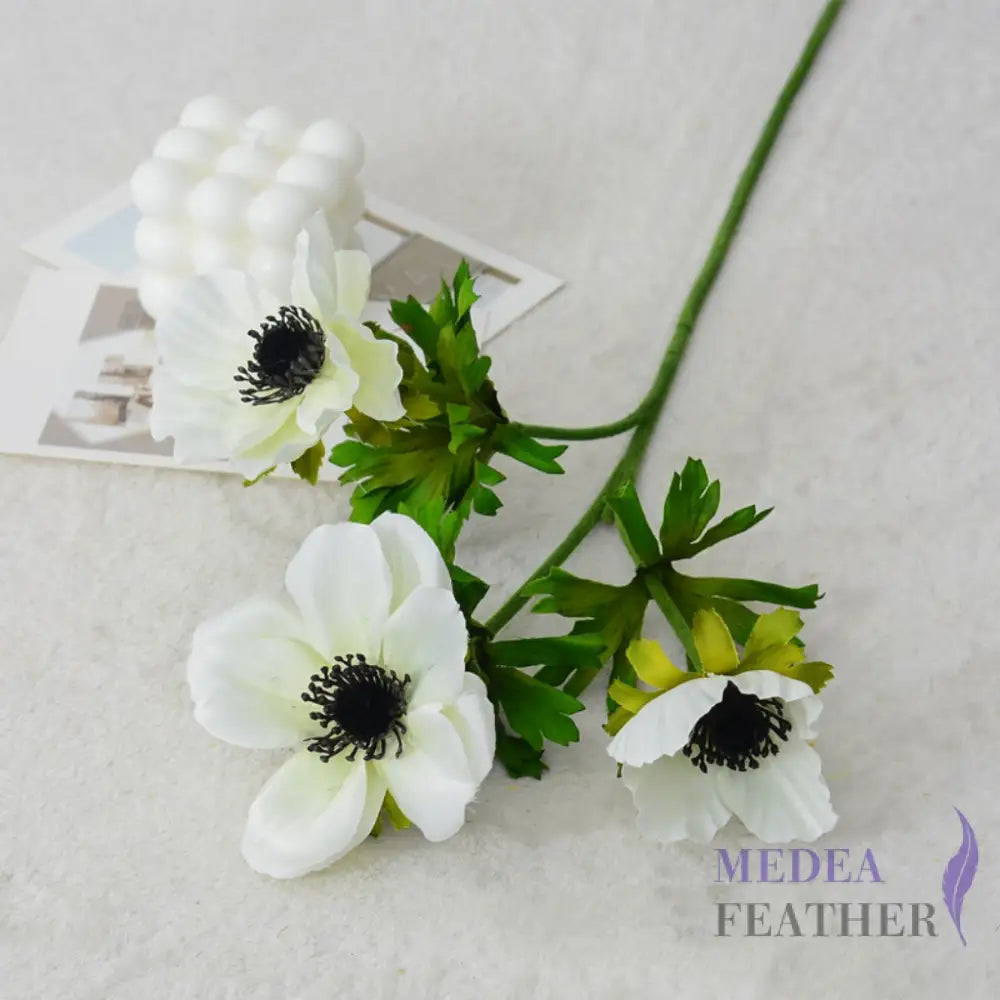 Artificial Anemone Flower - White