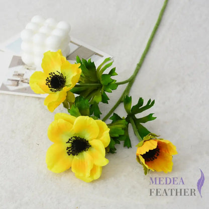 Artificial Anemone Flower - Yellow