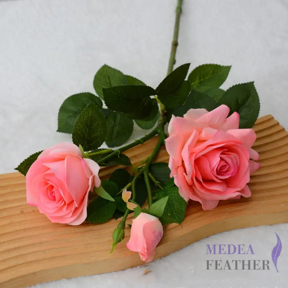 Artificial Flower Roses with Stems - Dark pink