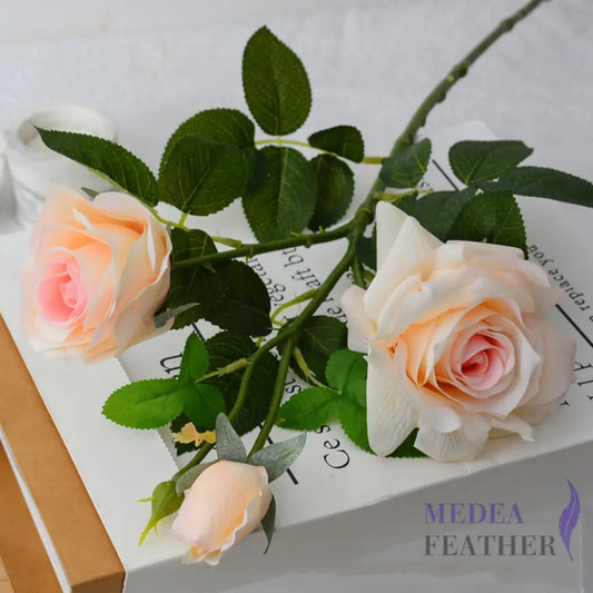 Artificial Flower Roses with Stems - Pale pink