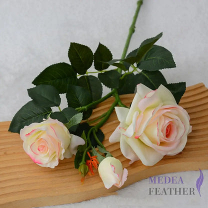 Artificial Flower Roses with Stems - Peach