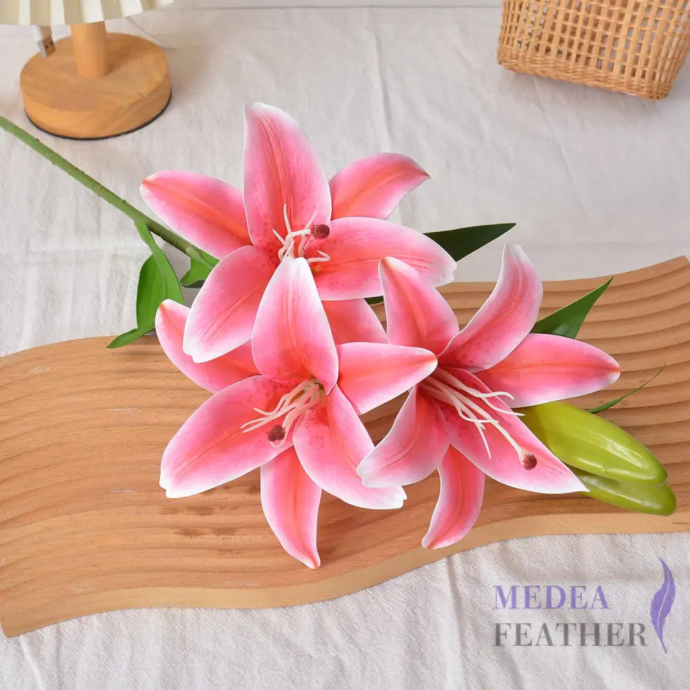 Artificial Lily - Rose red