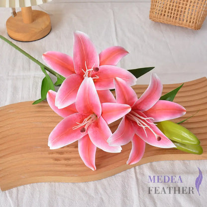 Artificial Lily - Rose red