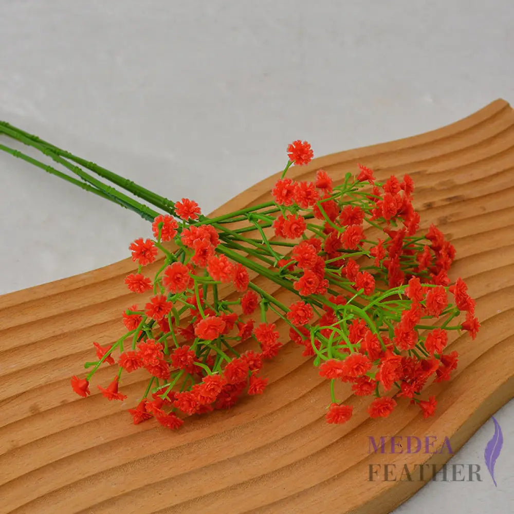 Baby’s Breath Artificial Flowers-Pack of 5 - Red