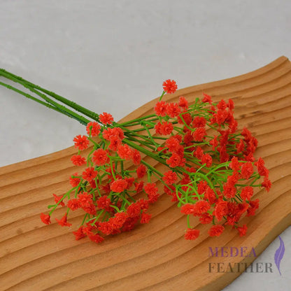 Baby’s Breath Artificial Flowers-Pack of 5 - Red