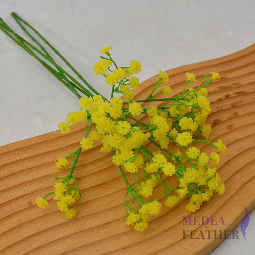 Baby’s Breath Artificial Flowers-Pack of 5 - Yellow