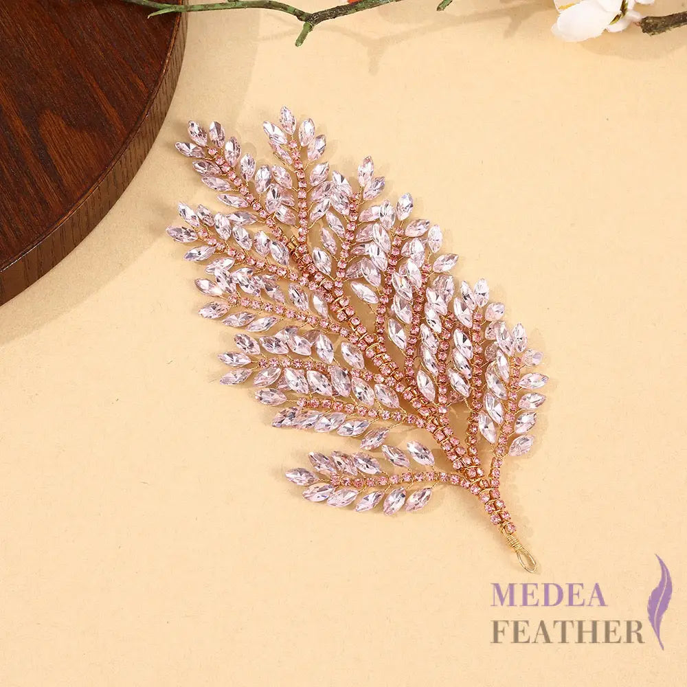 Bead Flower Leaves BF09 Pink